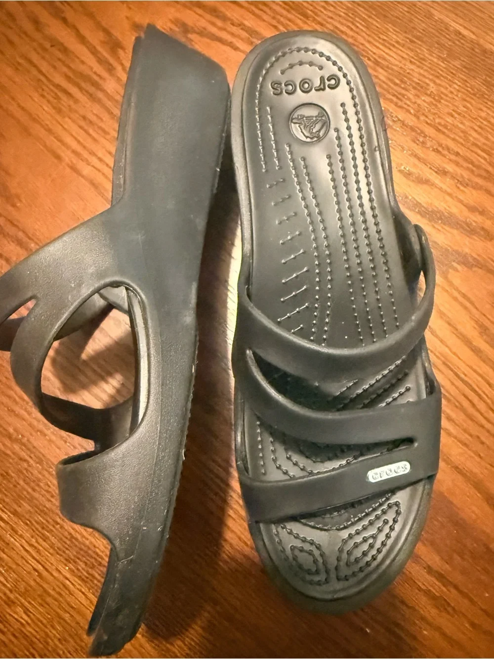 Women’s Crocs Patricia Wedge Heel Sandal Black Size 11 W Wide